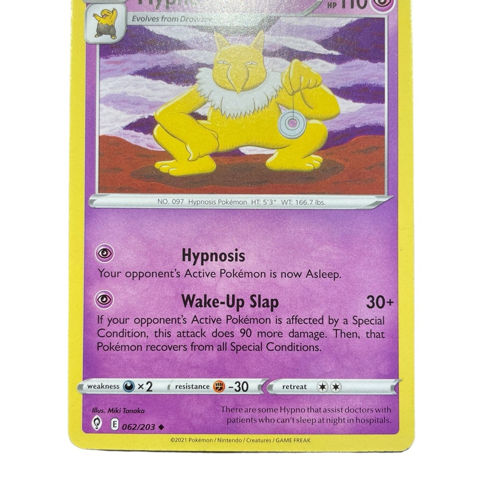 hypno 062/203 sword & shield evolving skies pokemon card - Picture 3 of 4